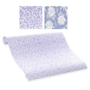 16 sheets drawer liners lavender scented paper shelf cover decorations 18” x 24”, purple