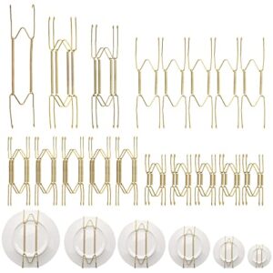 Tbestmax 30 Pcs Plate Hangers for The Wall-6 Size-4 6 8 10 12 14 Inch and 30 Pcs Wall Hooks to Antique Plates and Arts Decor