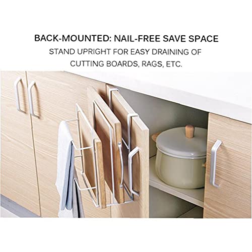 Ruluti Kitchen Storage Drainboard Pan Lid Shelf Metal Hanging Cutting Board Stand Draining Rack Organizer 25.5 * 24.0 * 10.5cm