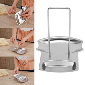 Stainless Steel Pan Pot Cover Lid Rack Shelf Stand Holder,Lid And Spoon Rest Organizer, 304 Stainless Steel Pot Lid Kitchenware Rack Organizer Shelf for Home Kitchen