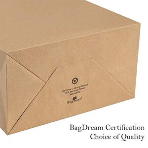 BagDream Small Gift Bags 100Pcs 5.25x3.75x8 Inches Kraft Gift Paper Bags with Handles Bulk, Paper Shopping Bags, Birthday Wedding Party Favor Bags, Brown Gift Bags for Craft Takeouts Business