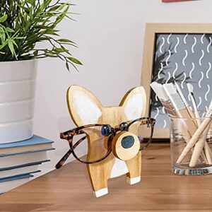 Yaoercty Delivered Before Christmas - Cute Creative Animal Glasses Rack Holder, 1PC Cute Wooden Animal Shaped Glasses Frame Home Office Desktop Decor,Valentine's Day (Khaki)