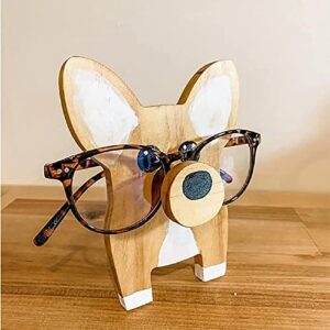 Yaoercty Delivered Before Christmas - Cute Creative Animal Glasses Rack Holder, 1PC Cute Wooden Animal Shaped Glasses Frame Home Office Desktop Decor,Valentine's Day (Khaki)