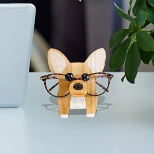 Yaoercty Delivered Before Christmas - Cute Creative Animal Glasses Rack Holder, 1PC Cute Wooden Animal Shaped Glasses Frame Home Office Desktop Decor,Valentine's Day (Khaki)