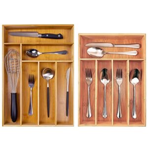 2pack, one medium 12x17in silverware tray for drawer, one small 9.8×13.8in cutlery drawer organizer