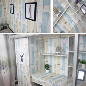 Yifely Colorful Wood Grain Furniture Paper Decorative Shelf Drawer Liner Self-Adhesive Door Sticker 17.7 Inch by 9.8 Feet