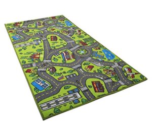 kids carpet playmat rug city life great for playing with cars and toys – play, learn and have fun safely – kids baby, children educational road traffic play mat, for bedroom play room game safe area