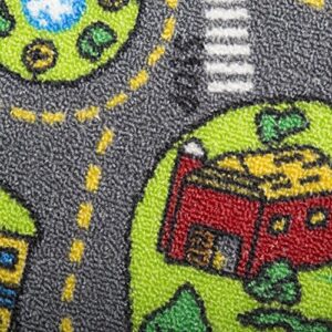 Kids Carpet Playmat Rug City Life Great for Playing with Cars and Toys - Play, Learn and Have Fun Safely - Kids Baby, Children Educational Road Traffic Play Mat, for Bedroom Play Room Game Safe Area