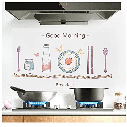 Hanlongyu Wallpaper Kitchen Backsplash Behind Stove, Oil Proof Wall Stickers, Self Adhesive Vinyl Clear Contact Paper Papel Tapiz Para Cocina for Kitchen Dining Room Wood Countertop Cupboard Doors (C)