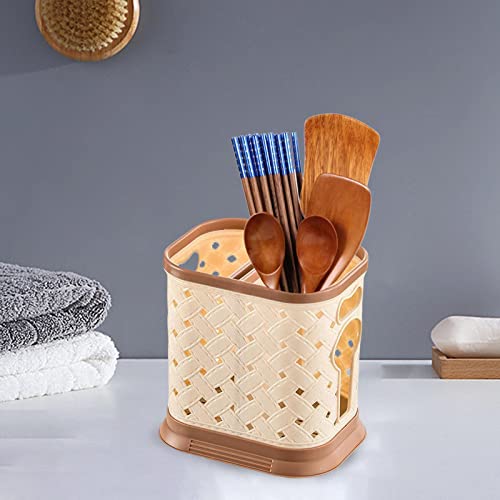 JISADER Chopstick Drain Storage Rack Divider Holder Kitchen Cutlery Organizer Cutlery Holder, M Beige, Optional