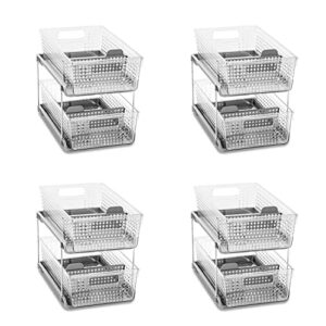 madesmart 2 tier organizer, pack of 4, clear