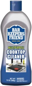 bar keepers friend multipurpose cooktop cleaner (13 oz) – liquid stovetop cleanser – safe for use on glass ceramic cooking surfaces, copper, brass, chrome, and stainless steel and porcelain sinks’]