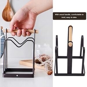 mumisuto Cutting Board Holder, Cutting Board Rack Kitchen Chopping Board Organizer Stand Holder Pot Cover Shelf Stand Organizer Coffee Color , for Kitchen Cabinet(5.5x4.9x7.3inch)