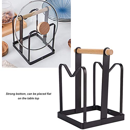 mumisuto Cutting Board Holder, Cutting Board Rack Kitchen Chopping Board Organizer Stand Holder Pot Cover Shelf Stand Organizer Coffee Color , for Kitchen Cabinet(5.5x4.9x7.3inch)