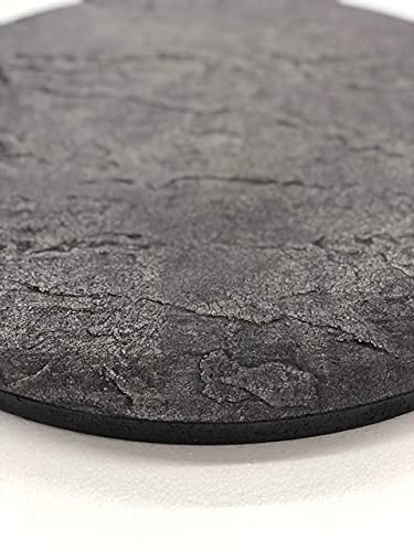 Concrete Cement Lazy Susan Unique, Hand Crafted, Gray, Turntable, 360 Degree Swivel, Made in The USA, Home Decor by Concrete Resurrection (Black 24" Diameter)