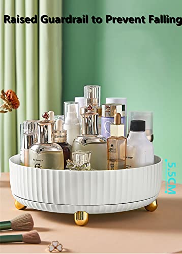 Rotatable Modern Round Tray,360°Rotating Spice Storage Rack,11" Lazy Susan Turntable Organizer,Cosmetic Makeup Vanity Tray for Storage Jewelry,Perfume&Kitchen Condiment,Suit for Home Decorative