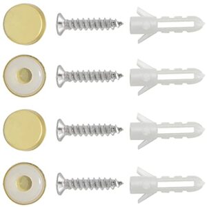 zoohot 12-Inch Gold Wine Glass Rack, Under Cabinet Wine Glass Holder Stainless Steel Stemware Rack - Hanging Stemware Holder for Cabinet Kitchen Bar, Set of 3