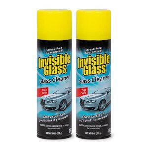 invisible glass 91164-2pk 19-ounce cleaner for auto and home for a streak-free shine, deep cleaning foaming action, safe for tinted and non-tinted windows, ammonia free foam glass cleaner, pack of 2