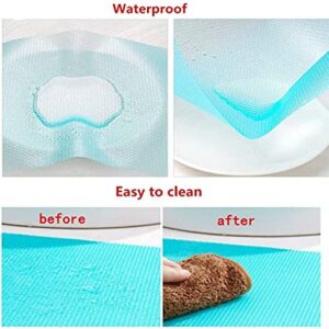 Beairain 8 Pcs Refrigerator Mats Shelf Liner Washable Fridge Shelf Liners for Drawers Vegetables, Table Kitchen Cupboard Plastic Placemats Refrigerator Liners for Shelves Red/2 Green/2 Blue/4