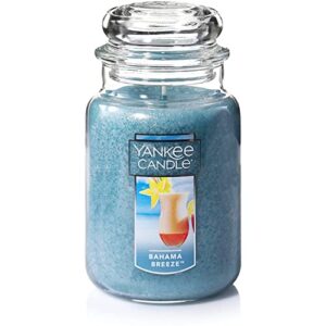 yankee candle bahama breeze scented, classic 22oz large jar single wick candle, over 110 hours of burn time