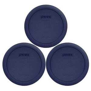 pyrex 7201-pc 4-cup dark blue round replacement lids – 3 pack