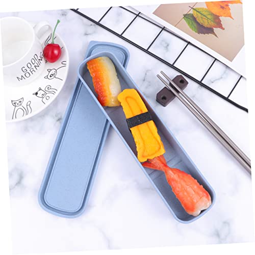 Cabilock Box Holder Net Color Cutlery Case Chopsticks Home for Bag Reusable Tableware Flatware Wheat Chopstick Outdoors Stationery Friendly Black Spoon Straw Fork Desktop Dinnerware