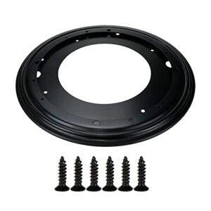 geesatis 12 inch lazy susan rotating swivel bearing plate heavy duty turntable swivel ball bearing smooth swivel plate (black)