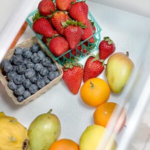 grand fusion fresh fruits refrigerator drawer liner, bpa-free fridge liners, keep your produce fresh and juicy, easy-to-clean, clear, pack of 2