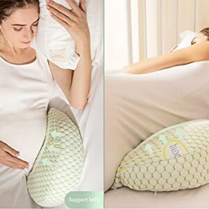 Oternal Pregnancy Pillow for Pregnant Women,Soft Pregnancy Body Pillow,Support for Back, Hips, Legs,Maternity Pillow with Detachable and Adjustable Pillow Cover