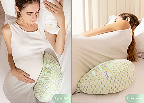 Oternal Pregnancy Pillow for Pregnant Women,Soft Pregnancy Body Pillow,Support for Back, Hips, Legs,Maternity Pillow with Detachable and Adjustable Pillow Cover