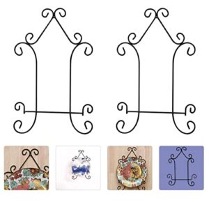 YARNOW 4 Pcs Plate Hangers Plate Holder for Wall Artwork Display Support Canvas Painting Holder Rack Artwork Wall