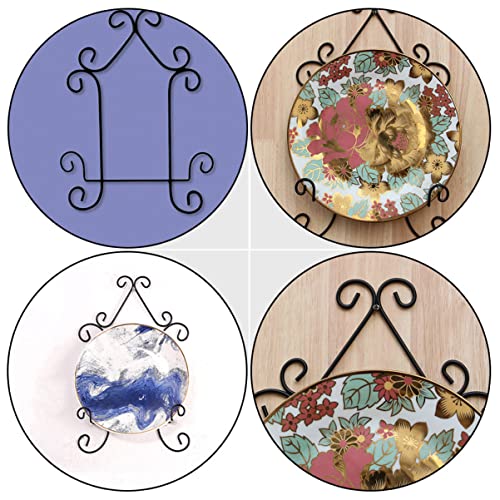 YARNOW 4 Pcs Plate Hangers Plate Holder for Wall Artwork Display Support Canvas Painting Holder Rack Artwork Wall