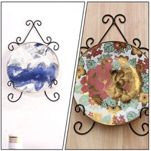 YARNOW 4 Pcs Plate Hangers Plate Holder for Wall Artwork Display Support Canvas Painting Holder Rack Artwork Wall