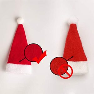 SEWACC 24pcs Christmas Santa Hats Silverware Holders Mini Christmas Hat Christmas Cutlery Holders Xmas Party Table Dinnerware Flatware Decor