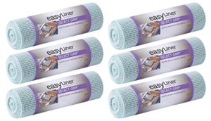 duck easyliner brand select grip shelf liner, sky blue, 12 in. x 10 ft, 6 rolls, 10′