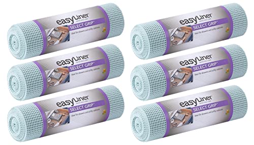 Duck EasyLiner Brand Select Grip Shelf Liner, Sky Blue, 12 in. x 10 ft, 6 Rolls, 10'