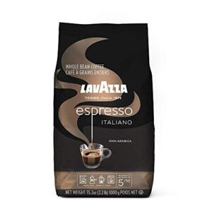 lavazza espresso italiano whole bean coffee blend, medium roast, 2.2 pound bag (packaging may vary) premium quality arabic