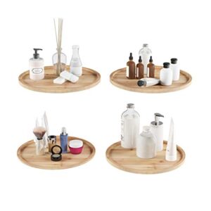 Lazy Susan – All-Natural Bamboo Round Single Tier Turntable Kitchen, Pantry and Vanity Organizer and Display with 14 Inch Diameter by Classic Cuisine