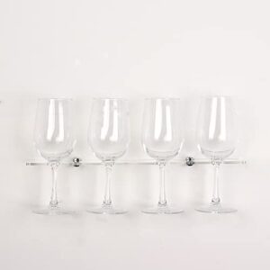 Wine Glass Holder Wall Mounted Wine Glass Holder Goblet Holder Acrylic Wall Mounted Wine Glass Holder Cabinet Tableware Lower Wine Glass Holder and Wine Glass Storage Rack (Transparent 2 pieces)