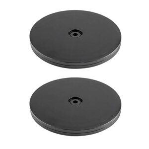 kyuionty 2pcs black turntable organizer 6 inch, acrylic rotating swivel steel ball bearings stand for pantry cabinet spice rack cake table makeup