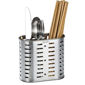 kaileyouxiangongsi self adhesive 2 compartments mesh utensil drying rack/chopsticks/spoon/fork/knife drainer basket flatware storage drainer , 304 stainless steel