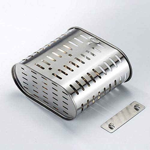 kaileyouxiangongsi Self Adhesive 2 Compartments Mesh Utensil Drying Rack/Chopsticks/Spoon/Fork/Knife Drainer Basket Flatware Storage Drainer , 304 Stainless Steel