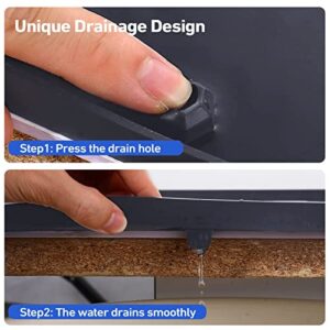 Under Sink Mats for Kitchen Waterproof, 34" x 22" Silicone Under Sink Liner with Drain Hole, Hold up to 2.3 Gallons Liquid, Kitchen Bathroom Cabinet Mat, Protector for Drips Leaks Spills Tray