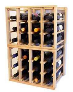 sfdisplay.com,llc. 24 bottle modular stackable wine rack stack as many sets together (1 set = 24 bottle capacity)