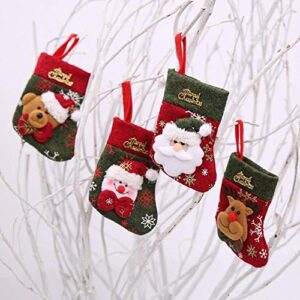 4 Pack of Christmas Cutlery Set, Snowman Santa Moose Knife and Fork Bag Cover Flatware Silverware Holders Xmas New Year Party Table Decoration Ornaments Socks