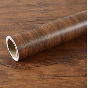 CHENGZHG Wood Grain Shelf Paper Decorative Faux Wood Look Shelf Liner Kitchen Drawer Sticker Self Adhesive Waterproof Film for Furniture, Peel and Stick Wallpaper for Cabinets 16 in x 16.4 Ft