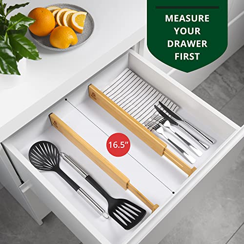 ROYAL CRAFT WOOD Silverware Drawer Organizer (7 Slot) and Small Drawer Dividers