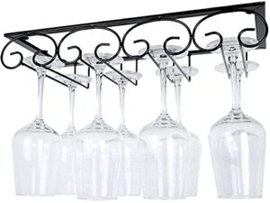 wine glass rack home wine rack wine glass rack hanging upside down wine cabinet wine rack goblet rack ornaments_60×20cm (color : black, size : 40x20cm)