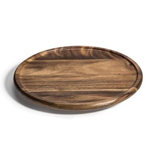 kalmar home acacia wood 18-inch lazy susan