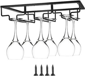 household wine glass rack, wine cabinet goblet rack, wine glass rack, wine rack hanging rack – 3 slots